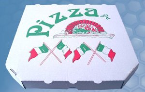 Italienische Pizzakarton 20x20x3 cm